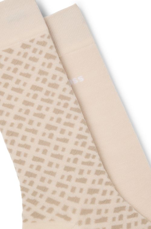Pack De Dois Pares De Meias De Cano Médio Em Mistura De Algodão