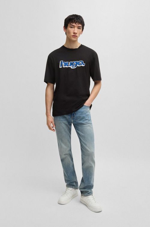 Camiseta De Algodão Com Estampa De Logo Gráfico