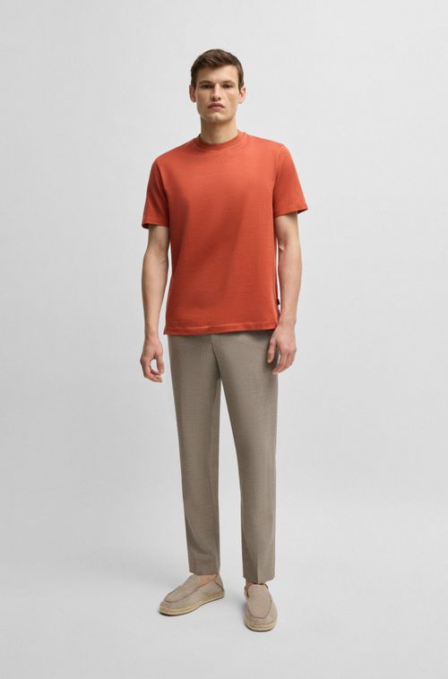 Camiseta Em Algodão Mercerizado Com Micropadrão