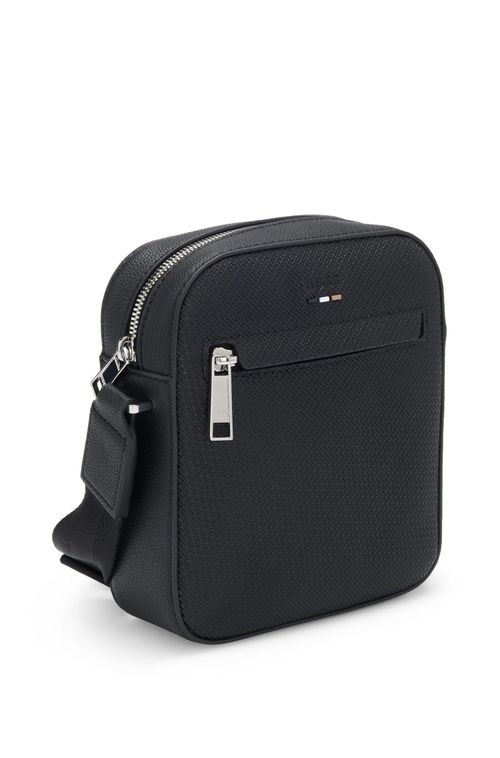 Bolsa Reporter Em Couro Sintético Com Painéis Em Relevo De Monograma