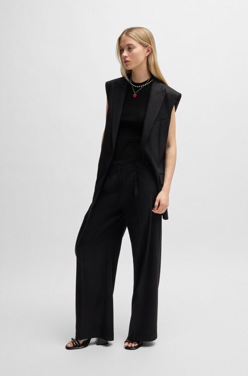 Top Canelado Sem Mangas Com Costas De Competição