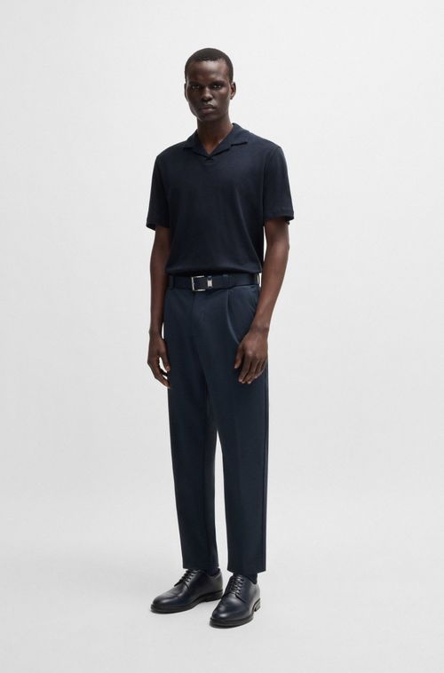 Polo De Colarinho Johnny Em Algodão E Linho