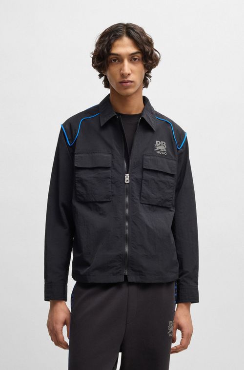 Camisa Hugo X Rb Com Logo Furtivo Em Carbono