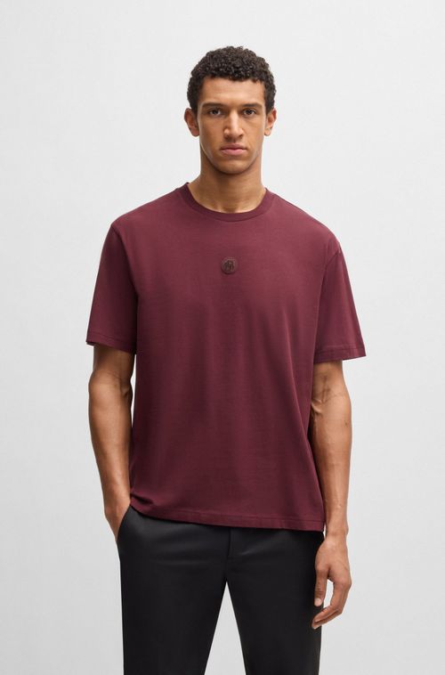 Camiseta De Algodão Elástico Com Monograma Double B