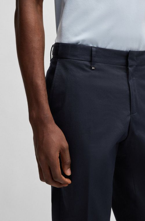 Calça Formal Em Algodão Elástico Confortável
