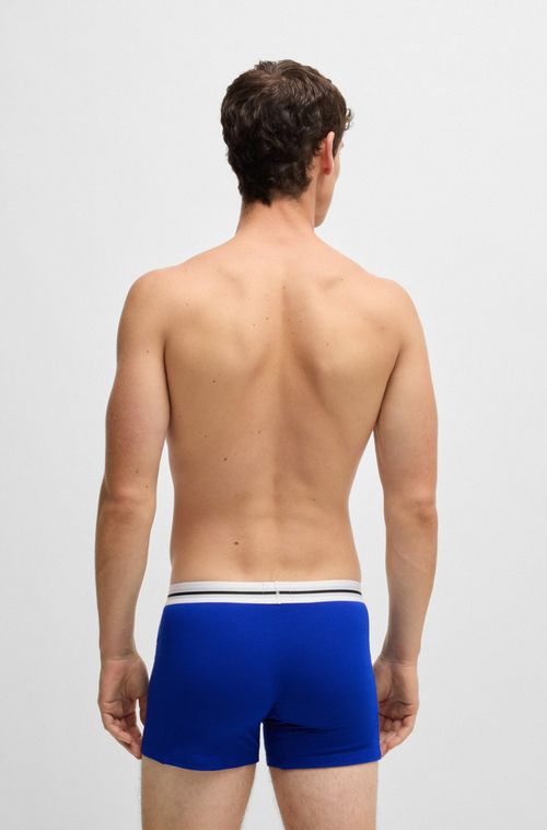 Pack Com Três Cuecas Boxer Com Cintura De Faixa De Logo