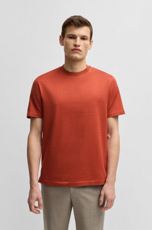 Camiseta Em Algodão Mercerizado Com Micropadrão