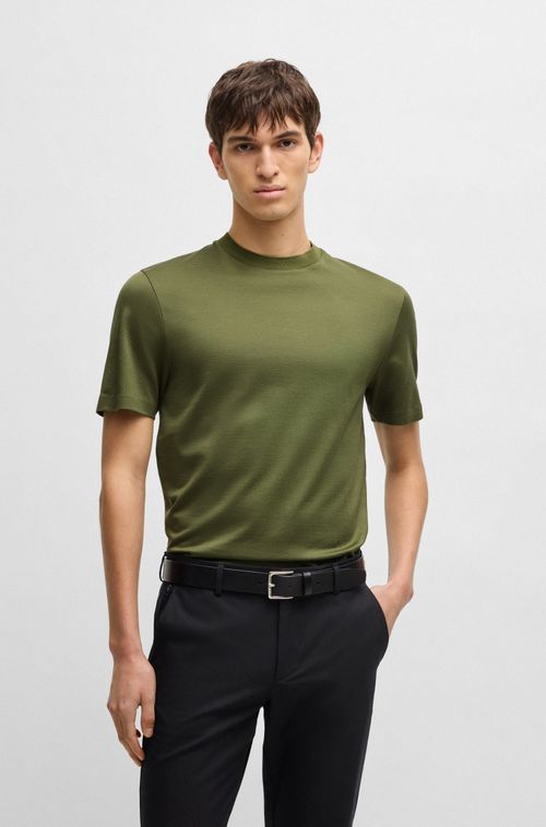 Camiseta Em Algodão Mercerizado Com Micropadrão