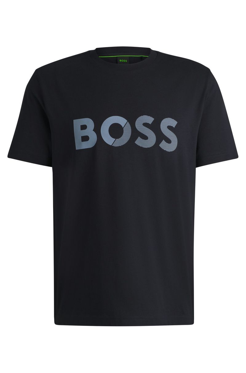 Camiseta Em Jersey De Algodão Com Logo Grande