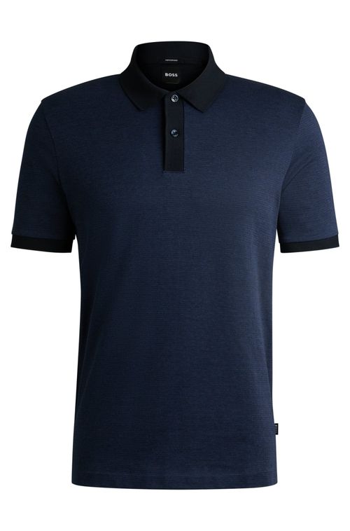 Polo Em Algodão Mercerizado Com Micropadrão
