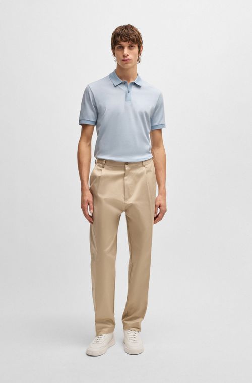 Polo De Algodão Mercerizado Com Micropadrão