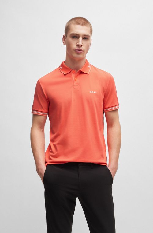 Polo Com Caimento Descontraído Em Algodão Com Branding