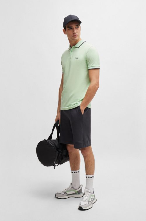 Polo Com Caimento Descontraído Em Algodão Com Branding