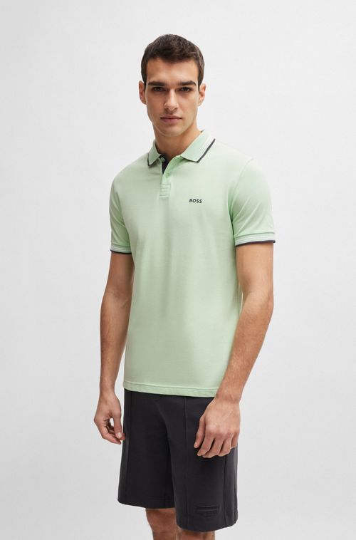 Polo Com Caimento Descontraído Em Algodão Com Branding