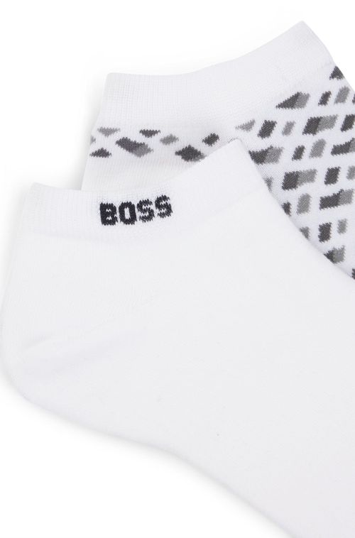 Pack De Dois Pares De Meias Pelo Tornozelo Em Mistura De Algodão