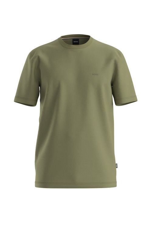 Camiseta De Jersey De Algodão Com Logo Emborrachado