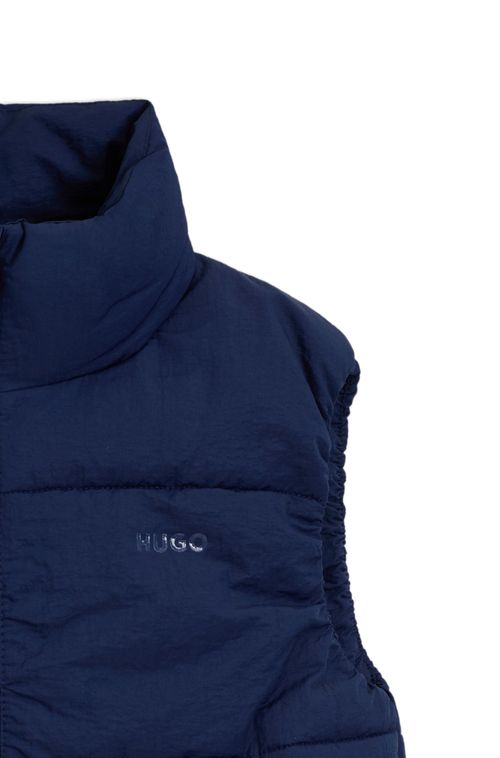 Colete Infantil Acolchoado Com Estampado De Logo