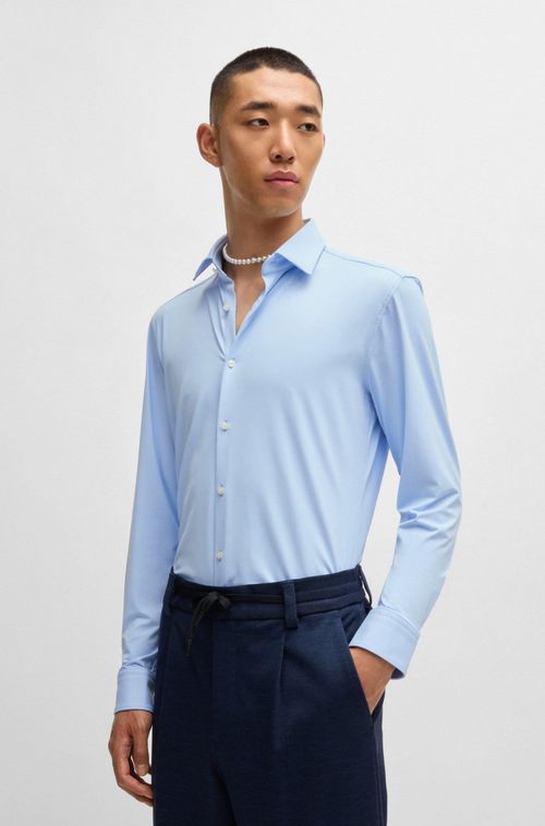 Camisa Slim De Jersey Elástico Para Desempenho