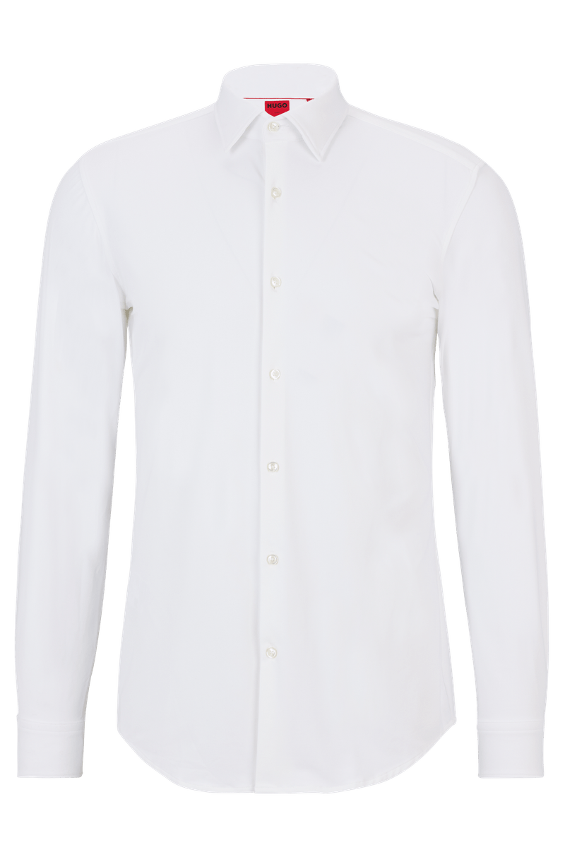 Camisa Slim Fit Em Jersey Stretch De Desempenho
