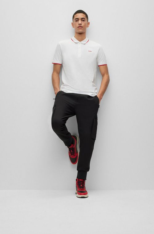 Camisa Polo Slim Fit Com Stretch E Logotipo Bordado