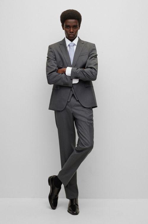 Camisa De Ajuste Slim Em Algodão Elástico