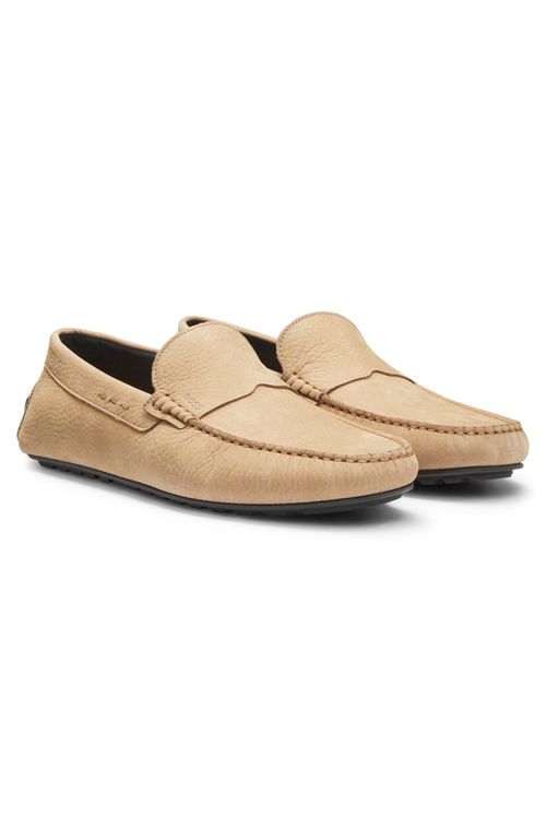Sapatos Loafers Em Couro Nubuck Com Sola De Condutor