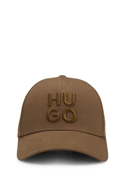 Boné Em Sarja De Algodão Com O Logo Bordado