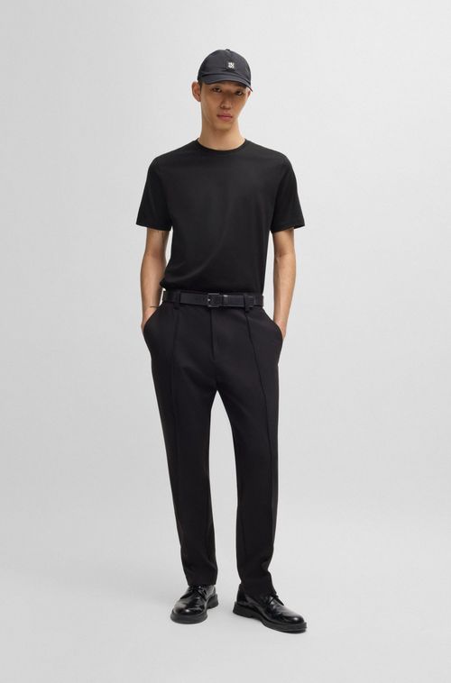 Camiseta De Ajuste Slim Com Algodão Mercerizado