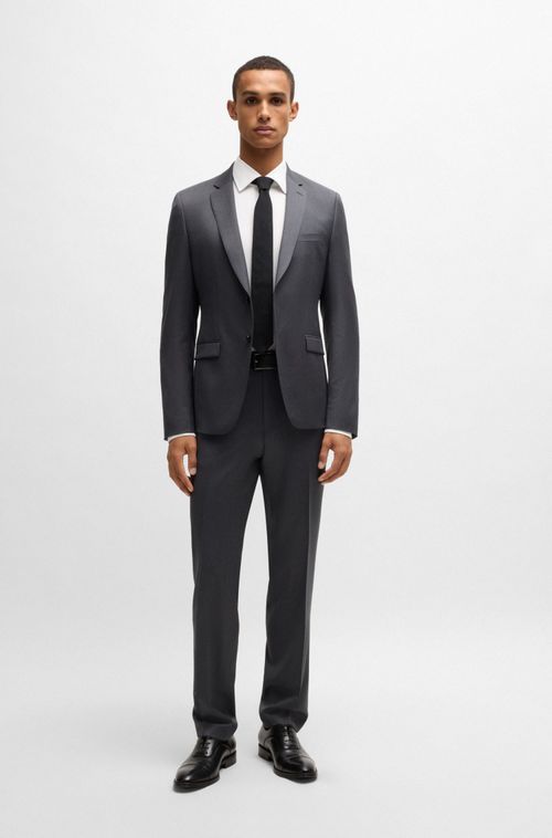 Camisa De Ajuste Regular Em Algodão Elástico Estruturado