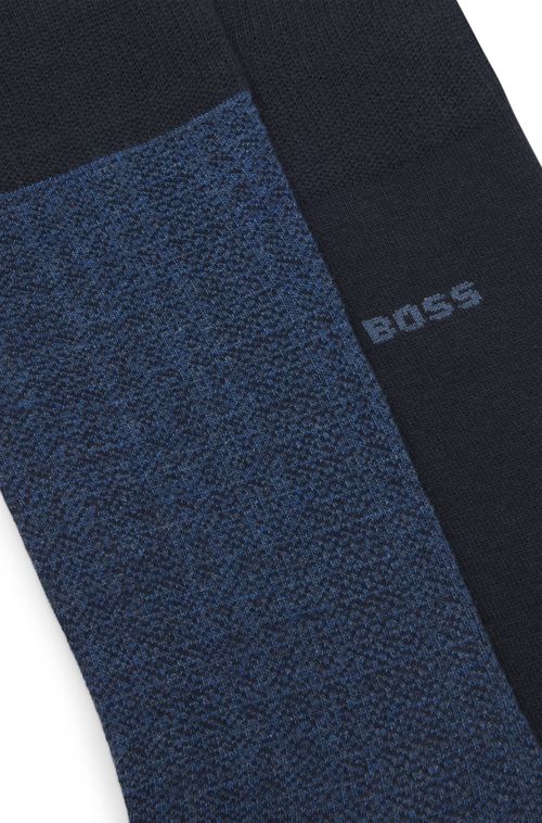 Pack De Dois Pares De Meias Em Mistura De Algodão