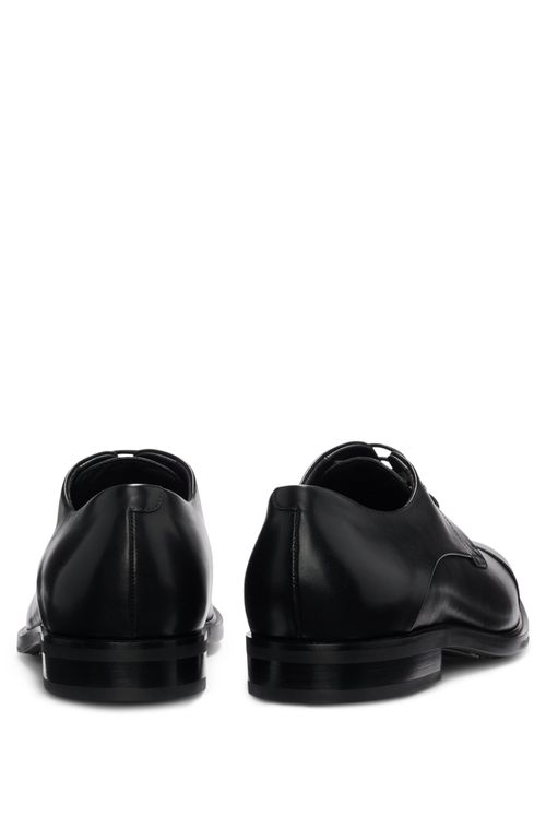 Sapatos Derby De Couro Com Bico Reforçado