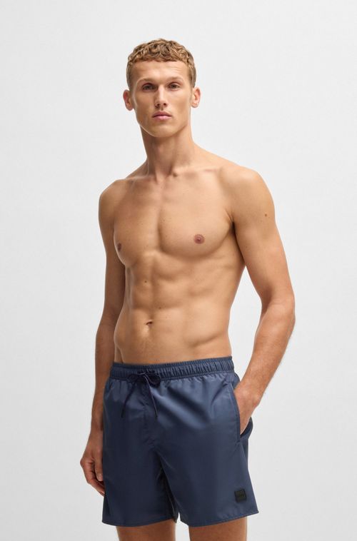 Shorts De Banho Com Bolso Cargo Com Emblema Com Logo