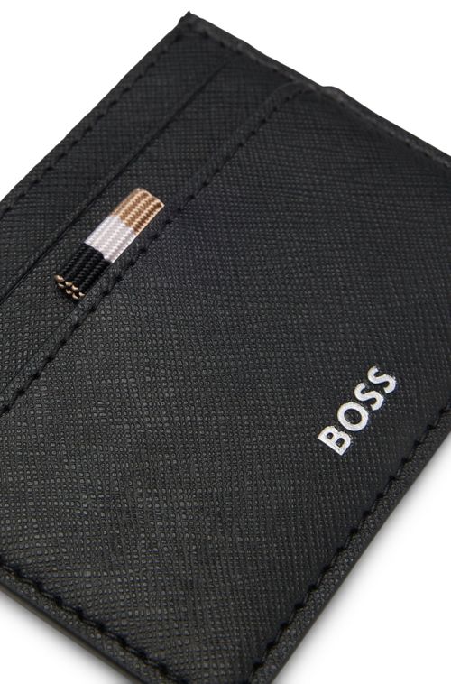 Porta-Cartões Em Dois Tons Com Logo Metalizado Estampado