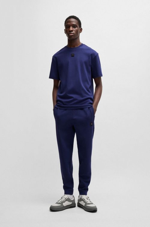 Camiseta Regular De Algodão Com Logo Sobreposto
