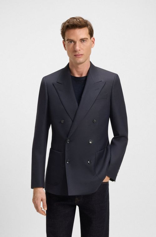 Blazer De Trespasse BECKHAM X BOSS Em Lã Elástica