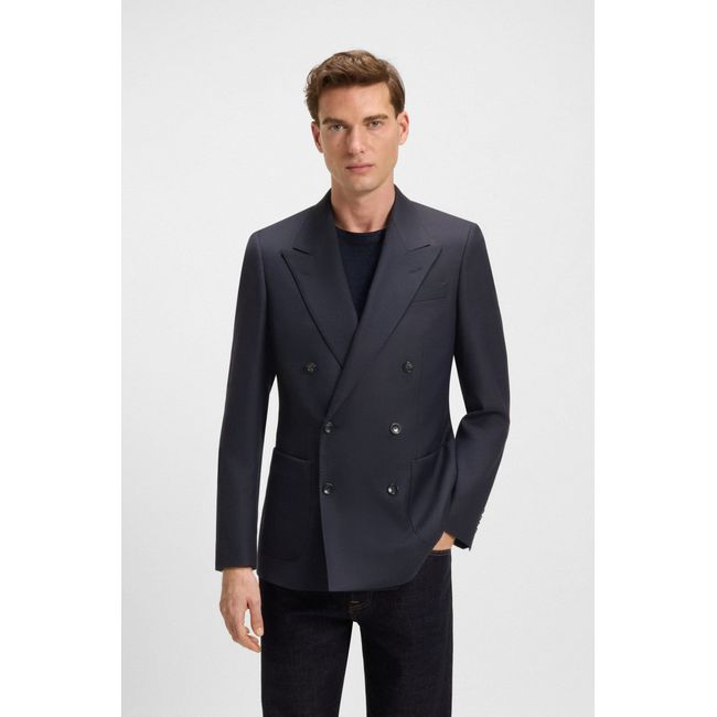 Blazer De Trespasse BECKHAM X BOSS Em Lã Elástica