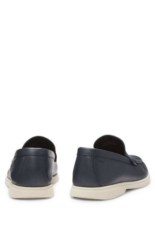Mocassins Em Couro Polida Com Detalhe De Logo