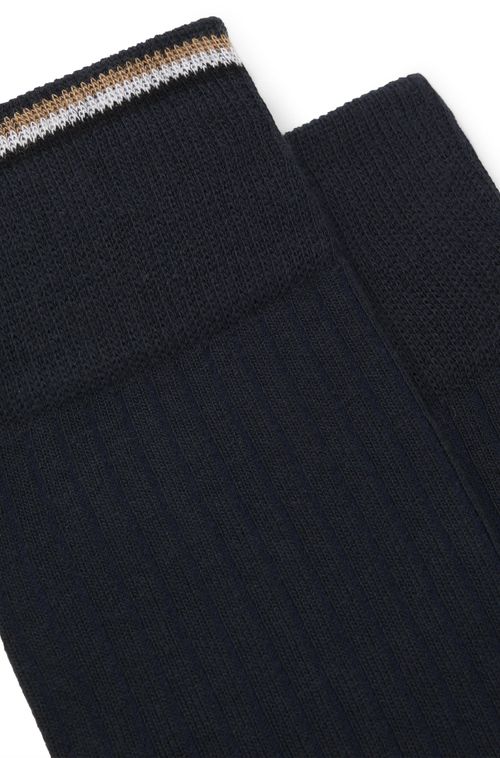 Pack De Dois Pares De Meias Em Mistura De Algodão