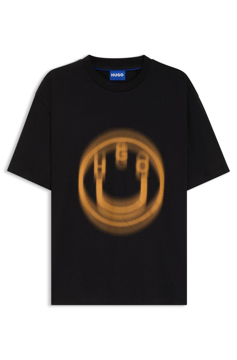 Camiseta Unissex Com Logo Desfocado Estampado