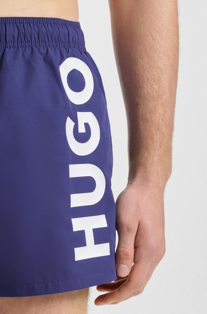 Shorts De Banho De Secagem Rápida Com Logo Vertical