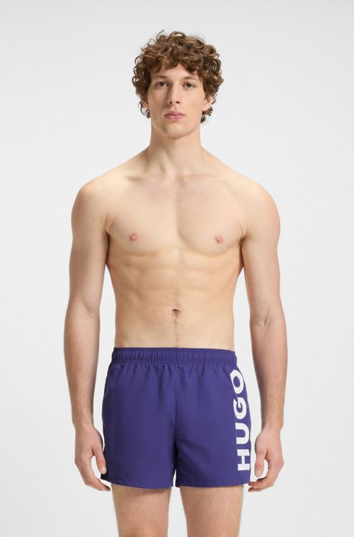 Shorts De Banho De Secagem Rápida Com Logo Vertical