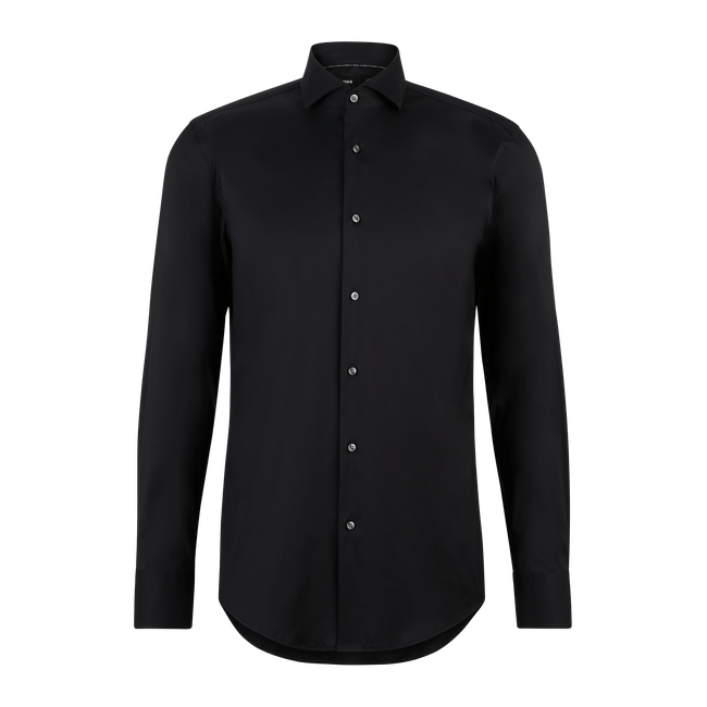 Camisa Slim Fit Em Popeline De Algodão Misto Easy Iron