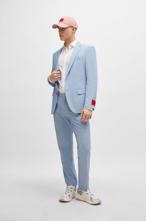 Camisa de corte extra slim em algodão com colarinho aberto