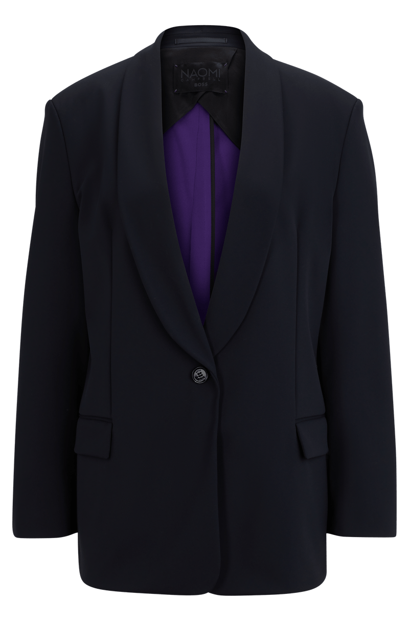 Blazer Oversized Naomi X BOSS Com Lapelas De Xale