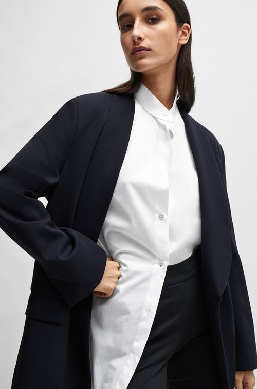 Blazer Oversized Naomi X BOSS Com Lapelas De Xale