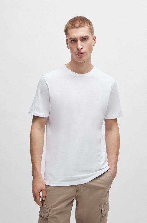 Camiseta De Algodão Com Emblema De Logo