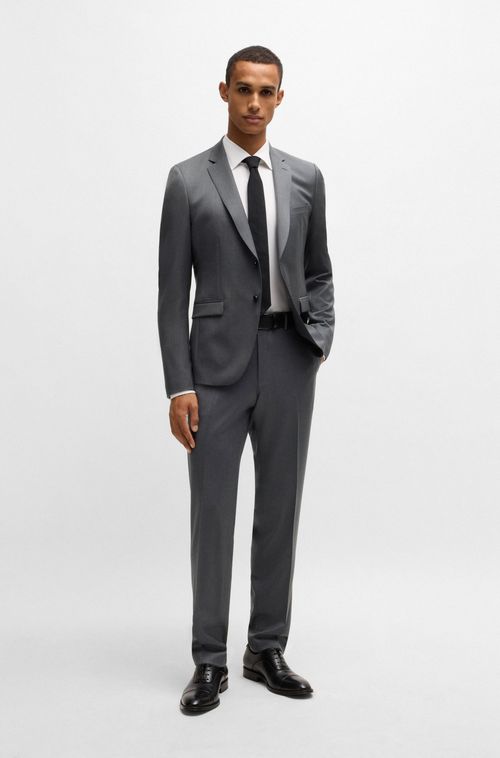 Calça Formal Em Sarja De Lã Virgem