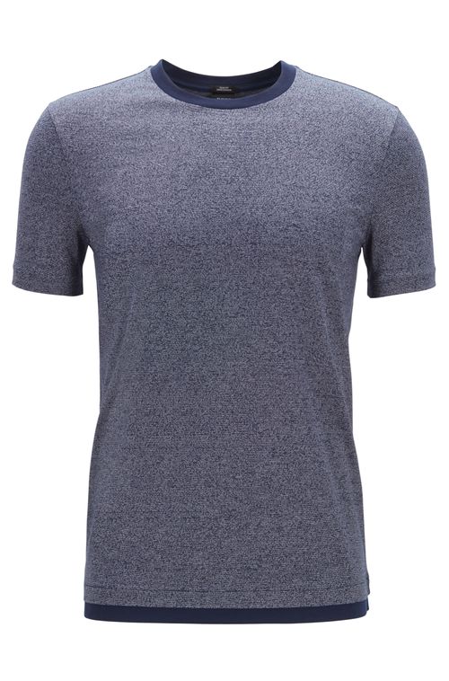 Camiseta Slim Fit Em Algodão Mouliné Mercerizado