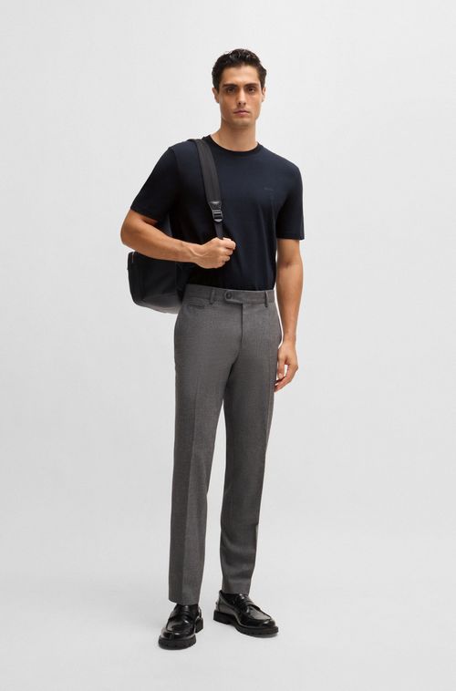 Camiseta Regular Fit Em Jersey De Algodão Com Logo