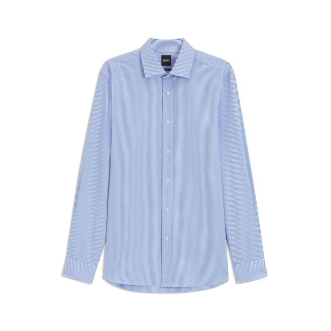 Camisa De Ajuste Slim BECKHAM X BOSS Em Popelina De Algodão